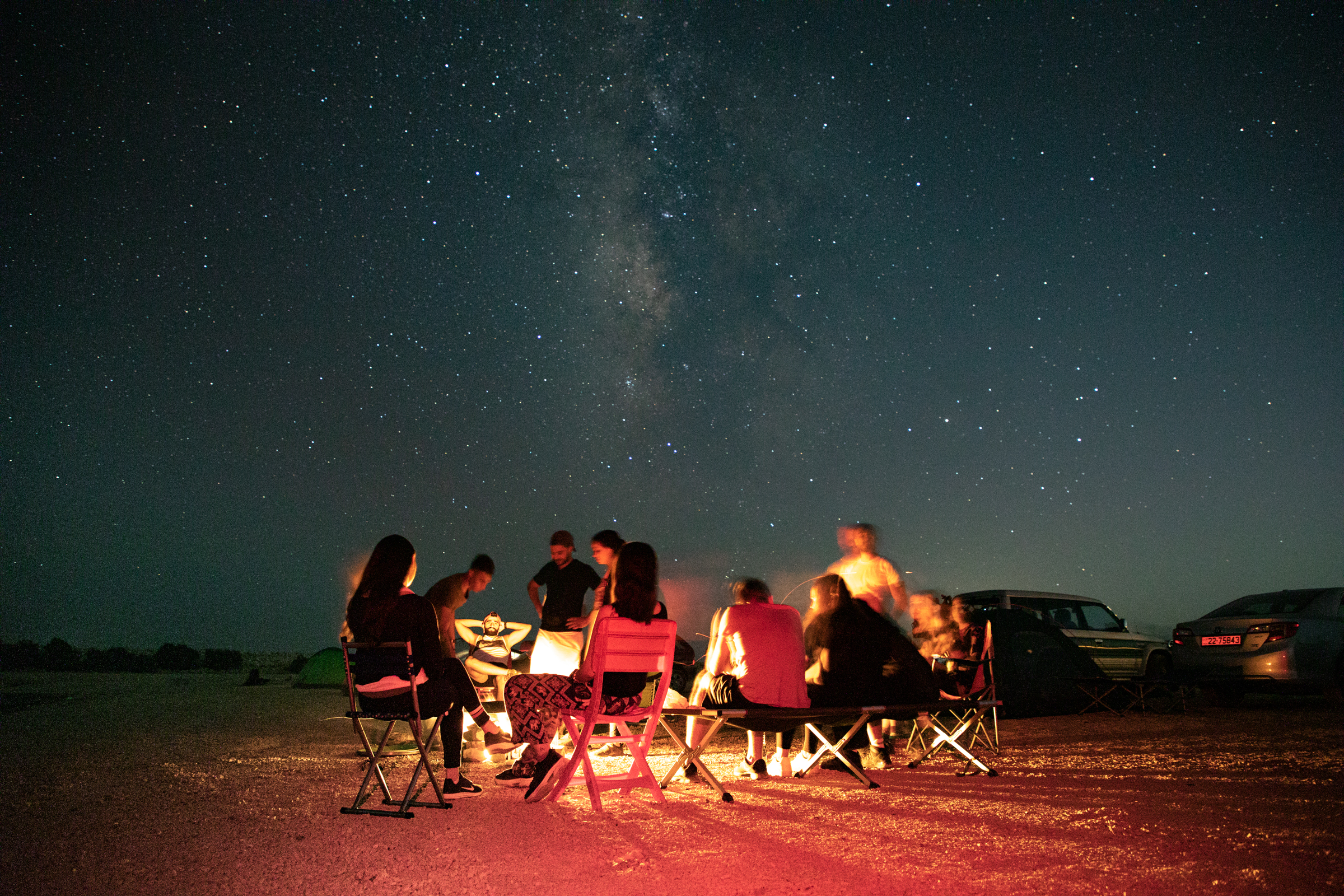 camping in the desert